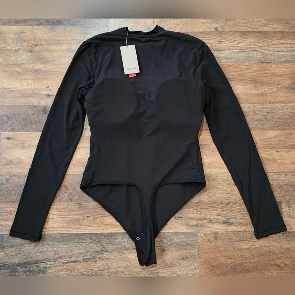 Popilush Women's Black Turtle Neck Shapewear Tummy Control Bodysuit Size Large - Picture 10 of 10